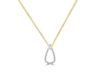 Yellow Gold Natural Mined Diamond Necklace