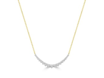 Yellow Gold Natural Mined Diamond Necklace