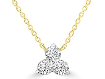 Yellow Gold Natural Mined Diamond Necklace