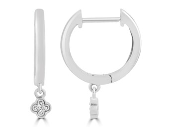 White Gold Natural Mined Diamond Earrings