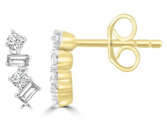 Yellow & White Gold Earrings