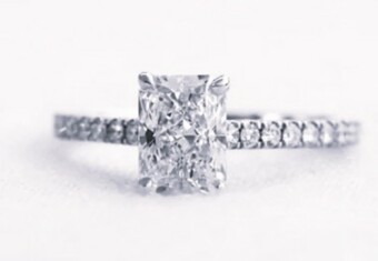 Radiant Cut 1ct with Diamonds on the Band